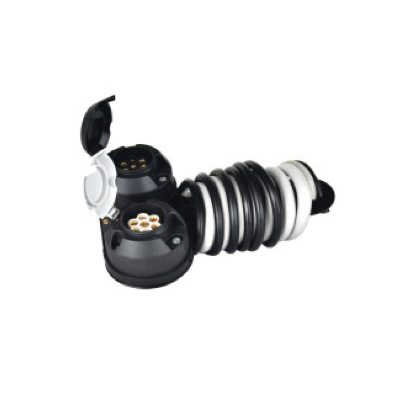 مقبس 7Pin N S مع معدن، لوحة، طول الكابل 1.6 متر، أسود 1x.5+6x1.5mm2، رمادي 7x0.75mm² للرجوع إليه JH010-C